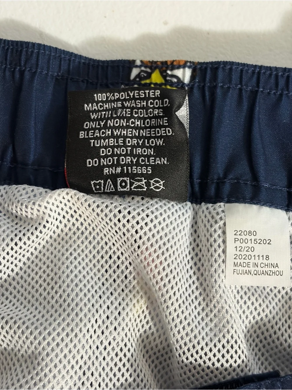 Marvel Navy Men’s Character Face Swim Shorts XL